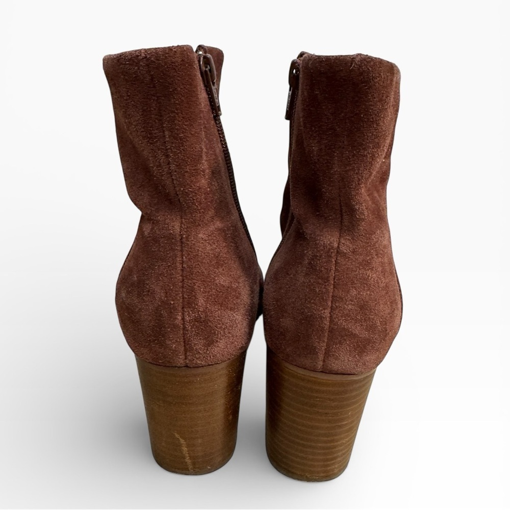 Soludos Midheel Venetian Suede Ankle Booties Mahogany US Size 9 Minimalist - Picture 5 of 9